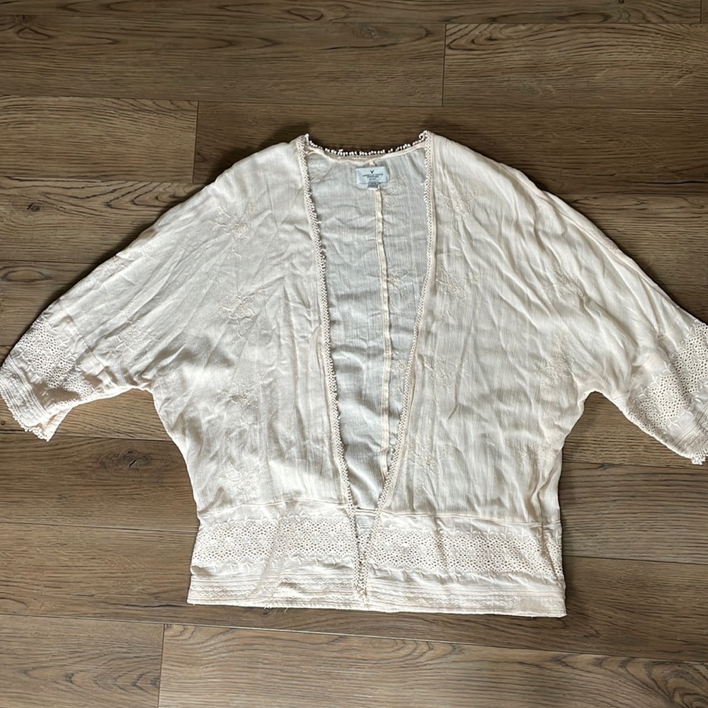 American eagle embroidered kimono